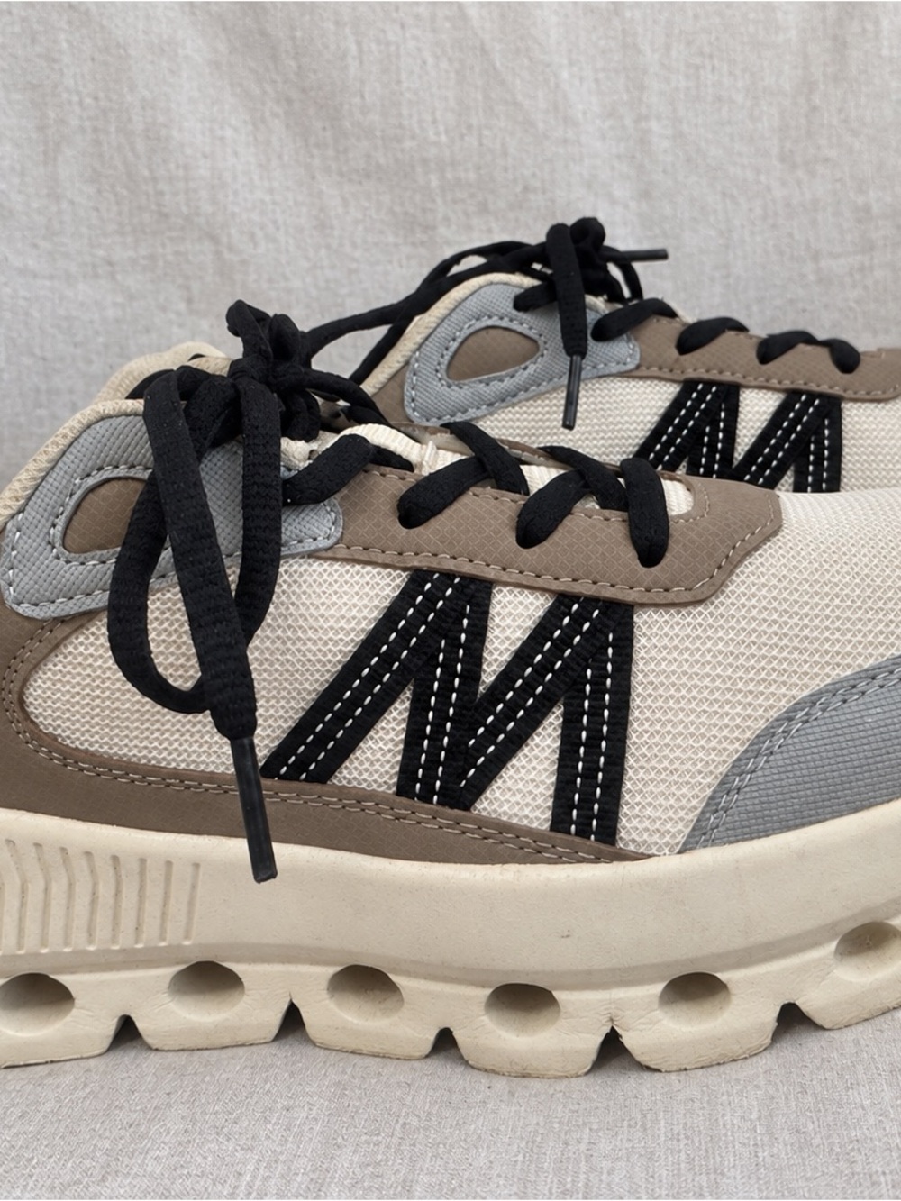 Ecko Unlimited Beige, Black and Gray Athletic Sneakers